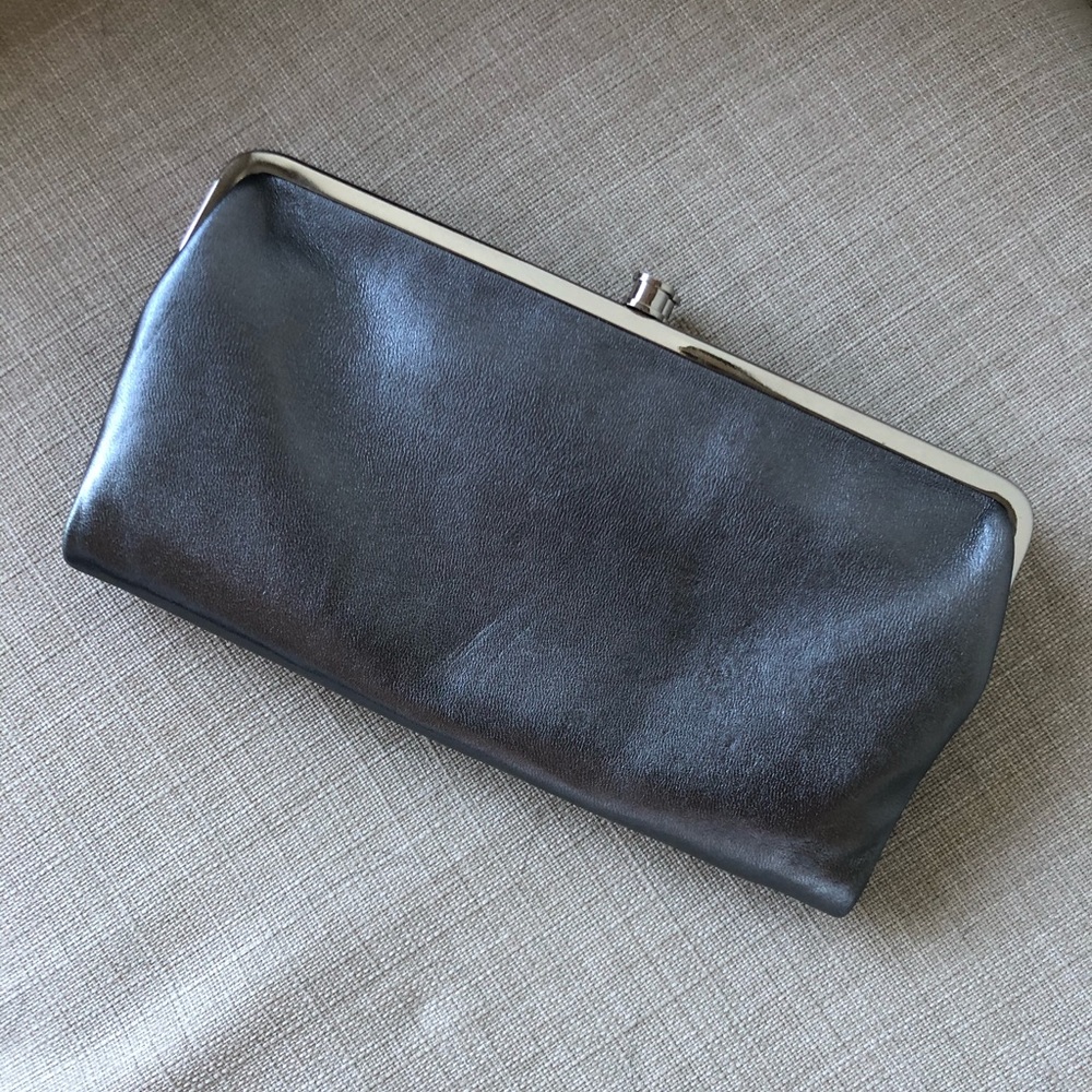 Gunmetal Gray HOBO Lauren Wallet Clutch